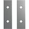 Ekena Millwork Premium Barn Door Hollow Core Plates (set of 2), Silver Metallic GB6001HCPSM - alternate 3
